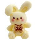 Hase Beige Braune Schleife